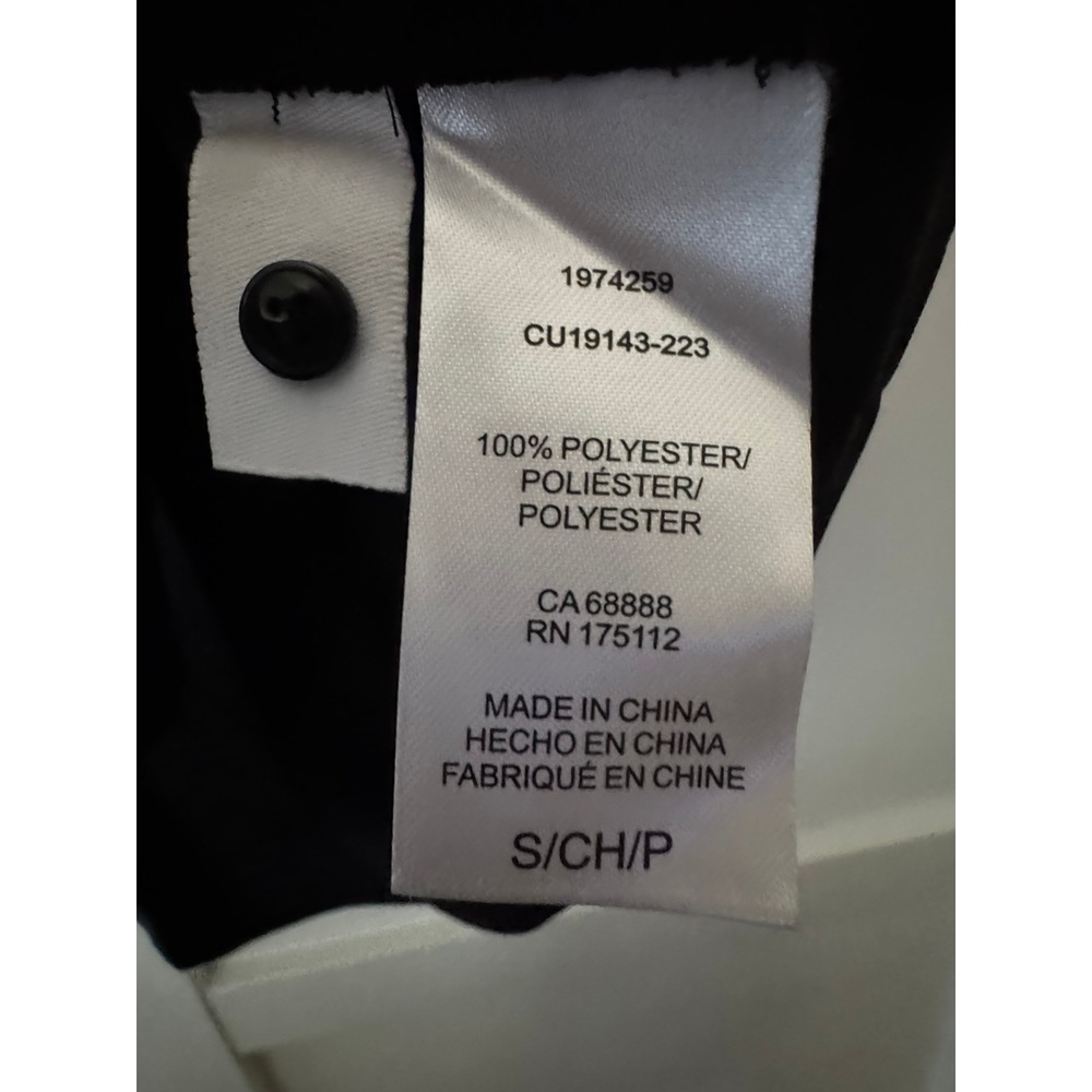 Hilary Radley Womens Black Short Sleeve Split Neck Henley Blouse Top Small NWT - Picture 9 of 12